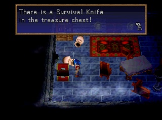Survival Knife in a chest