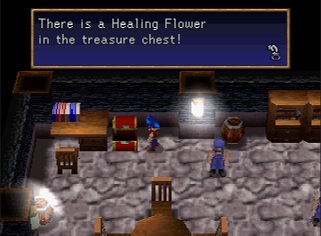 Healing flower in chest